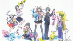 Anime anime girls school uniforms bakemonogatari senjougahara 