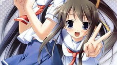 Anime anime girls school uniforms natsu no ame segawa rikako 