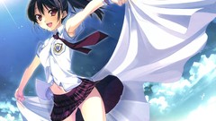 Anime anime girls seifuku black hair katagiri hinata