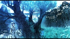 Anime anime girls tiger blue fantasy girl fantasy art cyan Women