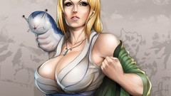 Anime anime girls tsunade naruto shippuden Hokage artwork boobs 