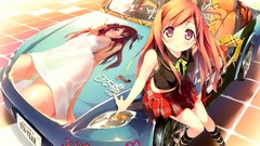 Anime anime girls twintails original characters knee socks 