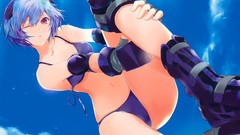 Anime anime girls wink neon genesis evangelion ayanami rei 