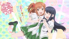 Anime artist tie skirts long hair anime girls brown eyes closed 