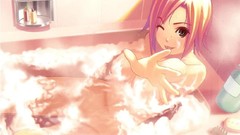 Anime bath pink hair anime girls nude
