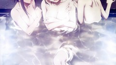 Anime bathing wet blondes blush hanasaku iroha matsumae ohana 