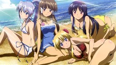 Anime Beaches anime girls campione seishuuin ena swimsuits 