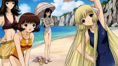 Anime Beaches blondes chobits chii swimsuits Sumomo