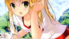 Anime blondes anime girls azuki azusa gym uniforms bloomers 