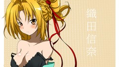 Anime blondes anime girls brown eyes ecchi Simple Background 