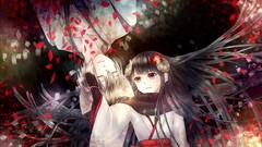 Anime blondes anime girls flower petals inu x boku ss black 