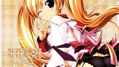 Anime blondes blush anime girls lingerie green eyes wink 