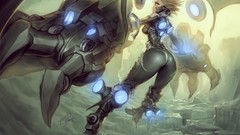 Anime blondes pink eyes anime girls short hair saejin oh 