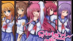 Anime blondes pink hair long hair anime girls blue eyes brown 