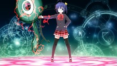 Anime blue hair anime girls blue eyes school uniforms short 