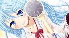 Anime blue hair anime girls blue eyes touwa erio denpa onna to 