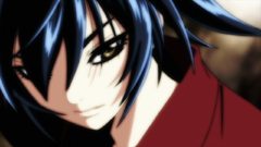 Anime blue hair anime girls brown eyes Manyuu Chifusa Manyuu 