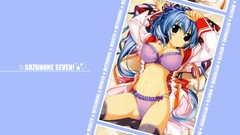 Anime blue hair anime girls lingerie bra seifuku oshiki hitoshi 
