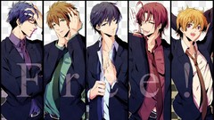 Anime blue hair Free anime boys Nanase Haruka Matsuoka Rin 