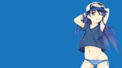 Anime blue hair Simple