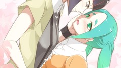 Anime blush anime girls bakemonogatari monogatari-series 