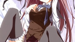 Anime blush long hair anime girls school uniforms seifuku 