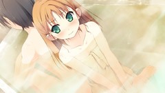 Anime blush long hair green eyes towels your diary game cg 