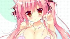 Anime blush pink hair long hair anime girls yuki animal ears 