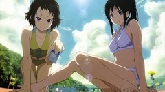 Anime brown anime girls black hair purple eyes ecchi hyouka 