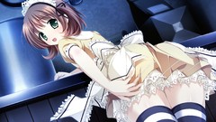 Anime brown green eyes maids short hair otome ga tsumugu koi no 