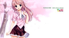 Anime brown long hair anime girls seifuku purple eyes koutaro