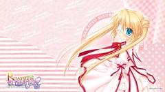 Anime brown Ribbons long hair anime girls blue eyes seifuku 