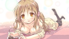 Anime cakes anime girls brown eyes brunettes yellow eyes 