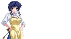 Anime Clannad anime girls aprons Simple Background Sagara Misae