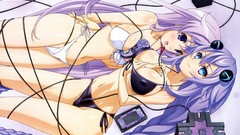 Anime cleavage bikini scans swimsuits Hyperdimension Neptunia 