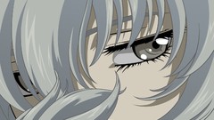 Anime close-up Full Metal Panic! faces pale gray eyes anime 