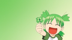 Anime clover green background anime girls yotsubato four leaf 