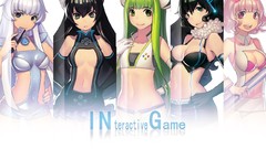 Anime console Wii white hair tan pink hair pink eyes anime 