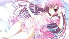 Anime dress beds long hair inugami kira yomi Himawari