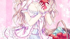 Anime dress blondes long hair anime girls cleavage thigh highs 