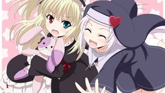 Anime dress hats white hair red eyes blondes long hair anime 