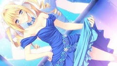 Anime dress navel skirts short hair suzuhira hiro game cg 