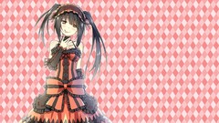 Anime dress red eyes Ribbons long hair anime girls gothic 