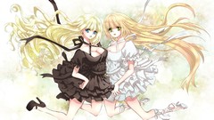 Anime dress tomato blondes long hair anime girls blue eyes 