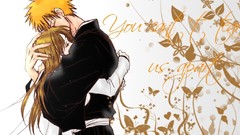 Anime embrace bleach kurosaki ichigo inoue orihime