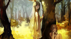 Anime fantasy art anime girls Wood Elves forest fantasy girl