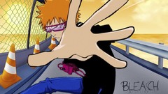 Anime fences sunglasses bleach kurosaki ichigo orange hair 