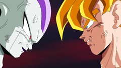 Anime fight Dragon Ball Z son goku super saiyan freezer Namek