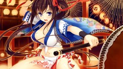 Anime fireworks long hair yuuki hagure ecchi cleavage underwear 