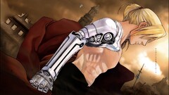 Anime Full Metal Alchemist elric edward anime boys blonde cyborg